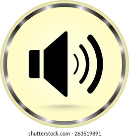 Speaker sign icon, vector illustration. Flat design style 