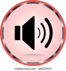 Speaker sign icon, vector illustration. Flat design style 