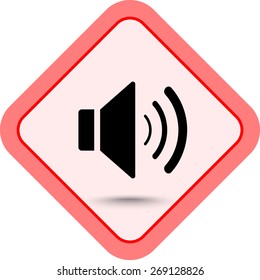 Speaker sign icon, vector illustration. Flat design style 
