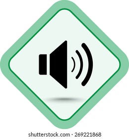 Speaker sign icon, vector illustration. Flat design style 