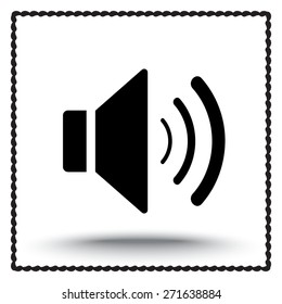 Speaker sign icon, vector illustration. Flat design style 