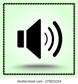 Speaker sign icon, vector illustration. Flat design style 