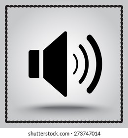Speaker sign icon, vector illustration. Flat design style 