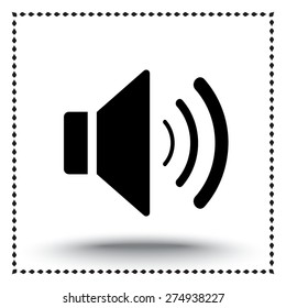 Speaker sign icon, vector illustration. Flat design style 