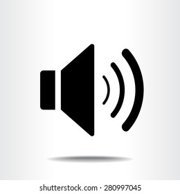 Speaker sign icon, vector illustration. Flat design style 