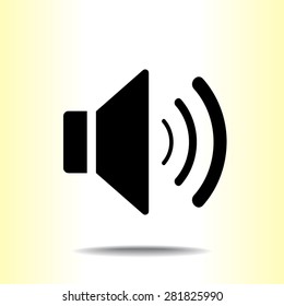 Speaker sign icon, vector illustration. Flat design style 