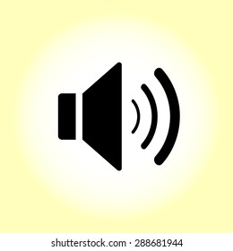 Speaker sign icon, vector illustration. Flat design style 