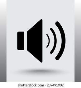 Speaker sign icon, vector illustration. Flat design style 