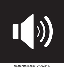Speaker sign icon, vector illustration. Flat design style 