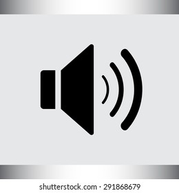 Speaker sign icon, vector illustration. Flat design style 