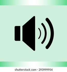 Speaker sign icon, vector illustration. Flat design style 