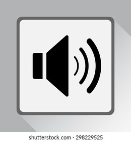 Speaker sign icon, vector illustration. Flat design style 