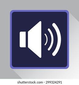 Speaker sign icon, vector illustration. Flat design style 