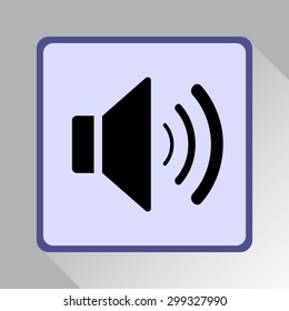 Speaker sign icon, vector illustration. Flat design style 