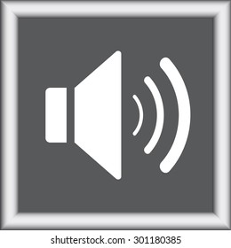 Speaker sign icon, vector illustration. Flat design style 