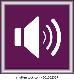 Speaker sign icon, vector illustration. Flat design style 