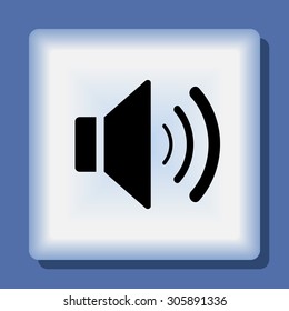 Speaker sign icon, vector illustration. Flat design style 
