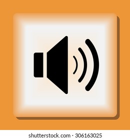 Speaker sign icon, vector illustration. Flat design style 