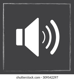 Speaker sign icon, vector illustration. Flat design style 