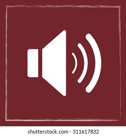 Speaker sign icon, vector illustration. Flat design style 