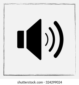 Speaker sign icon, vector illustration. Flat design style 
