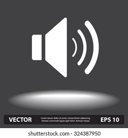 Speaker sign icon, vector illustration. Flat design style 