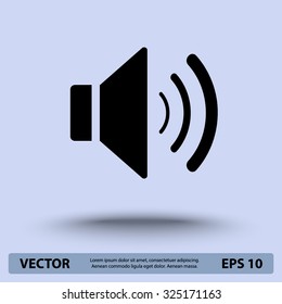 Speaker sign icon, vector illustration. Flat design style 