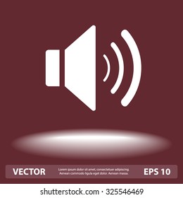 Speaker sign icon, vector illustration. Flat design style 