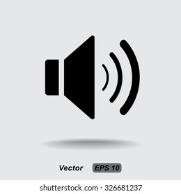 Speaker sign icon, vector illustration. Flat design style 