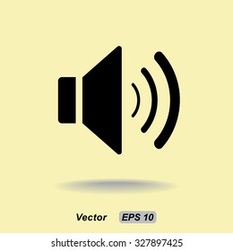 Speaker sign icon, vector illustration. Flat design style 