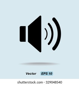 Speaker sign icon, vector illustration. Flat design style 