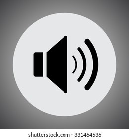 Speaker sign icon, vector illustration. Flat design style 