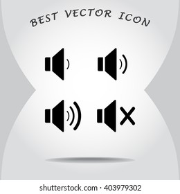Speaker sign icons, vector illustration. Flat design style 