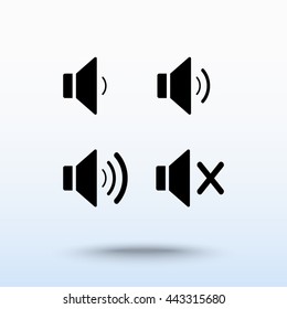 Speaker sign icons, vector illustration. Flat design style 