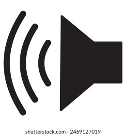 Speaker silhouette icon. Speaker icon, sound icon vector illustration. Volume sign and symbol, logo. Loudspeaker vector icon.
