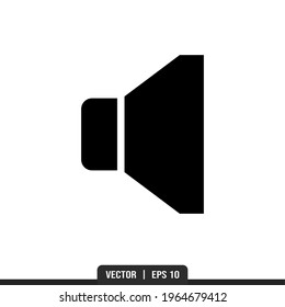 Vector de icono de silueta de altavoz, plantilla de logotipo de ilustración en estilo de moda. Idóneo para muchos fines.