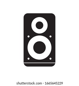 diseño de icono de estilo de silueta de altavoz, música melodía canción música arte musical y tema de composición Ilustración vectorial