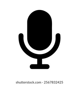 Speaker silhouette vector illustration on white background.