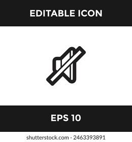 speaker simple editable icon isolate white background