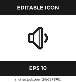 speaker simple editable icon isolate white background