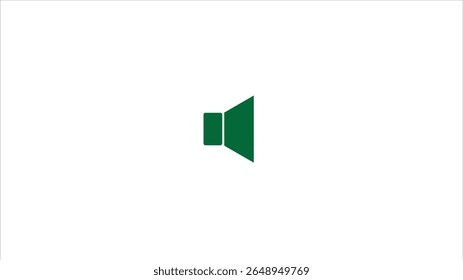 Icono plano simple del altavoz, ícono del altavoz Plantilla del símbolo del volumen, Vector del volumen Mediano del altavoz simple.
