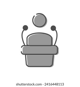 Speaker Simple Icon. Training, podium, rostrum, lecture.