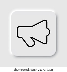 Speaker simple icon vector. Flat desing. Neumorphism design.ai