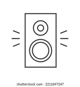 Speaker simple linear symbolic icon
