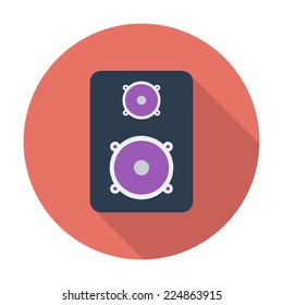 Speaker. Single flat color icon. Vector illustration.