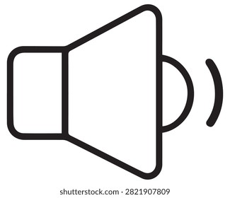 Speaker with Single Sound Wave Icon – Minimal Outline Vector