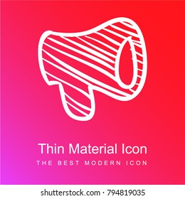Speaker sketch red and pink gradient material white icon minimal design