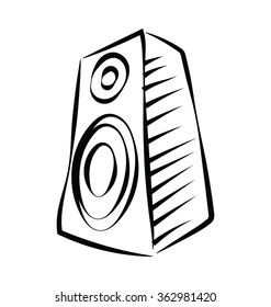 Speaker Sketchy Vector Icon