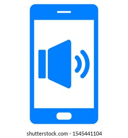 Speaker and smartphone on white