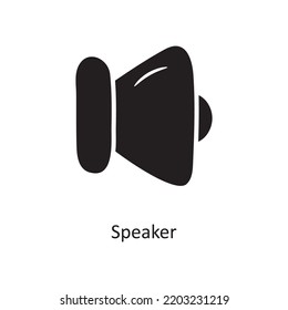 Speaker Solid Icon Design illustration. Media Control Symbol on White background EPS 10 File